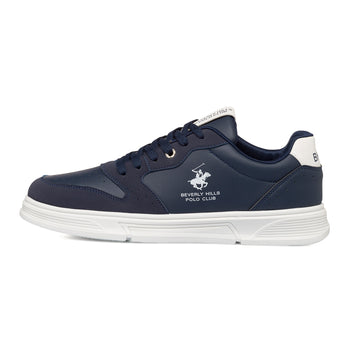 Sneakers blu da uomo con logo laterale Beverly Hills Polo Club, Sneakers Uomo, SKU m114002337, Immagine 0